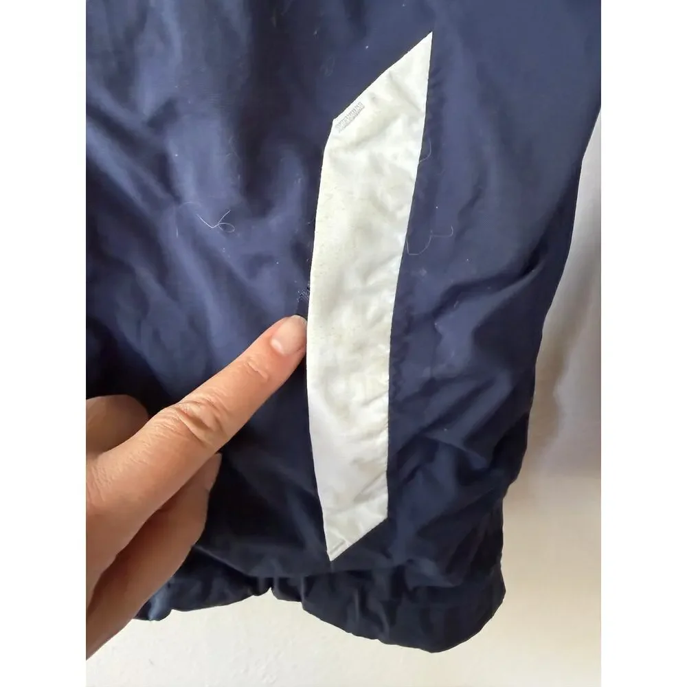 The North Face Boys HyVent Hooded windbraker Jacket Navy White Size XS 6